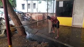 old borewell cleaning by borewell drilling compressor Rig vairavaborewell Madurai 9367770007