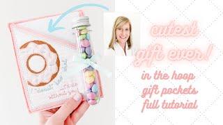 CUTEST GIFT EVER!  HOW TO MAKE KIMBERBELL HEARTFELT POCKETS FROM START TO FINISH | IN THE HOOP GIFT