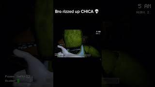 Why is bro rizzing up CHICA  credits: @zipolegit #rizz #cringe #fnaf #fypシ