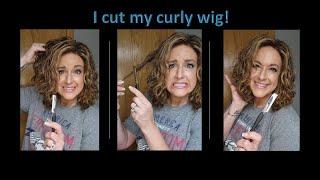 The ultimate curly wig trim hack!!  Here is how I CUT my curly human hair wigs