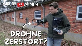 So schnell kann's gehen - Drohne zerstört DJI MINI 4 PRO oder DJI AIR 3S  Drohnenvergleich