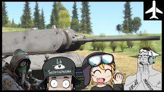 Easy mode: ON | E-100 War Thunder Gameplay (Ft. Haigs, MikeGoesBoom & Abinavski)