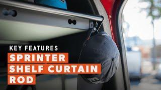 Sprinter Headliner Shelf Curtain Rod Key Features - Flatline Van Co.