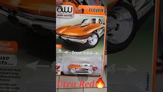 Autoworld 7-Eleven Exclusive 1967 Chevy Corvette Ultra Red Chase  #diecast #autoworld #ultrared