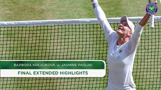 Barbora Krejcikova vs Jasmine Paolini | Final Extended Highlights | Wimbledon 2024