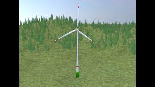 Windkraftanlage E82 H-162 Rotor-Durchmesser 162 m mit Animation