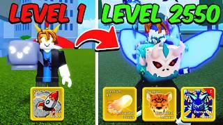 Noob To MAX LEVEL With EVERY PERMANENT FRUIT in Blox Fruits [FULL MOVIE]