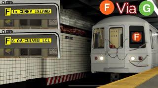 Roblox The Crosstown Line G Line F Via G with the R46 Church Avenue To Court Square