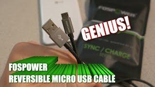 GENIUS! FOSPOWER REVERSIBLE MICRO USB CABLES | DEMO/REVIEW