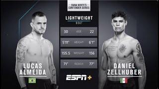 #UFCVegas60 Pelea Gratis: Zellhuber vs. Almeida