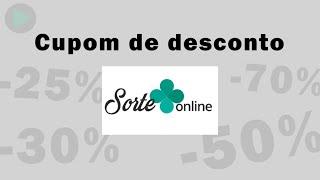 Cupom de desconto SORTE ONLINE Junho 2024 Cupom SORTE ONLINE