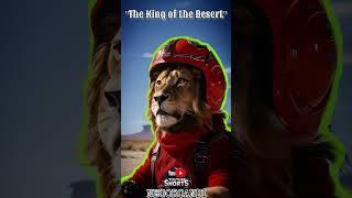 Desert Lion Adventure: Red Knitted Motorcycle Helmet #shorts