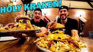 MONSTER 5.5 LB "KRAKEN" BURGER CHALLENGE!!! @scotteats