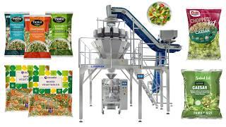 Automatic Vegetable Salad Vertical Pouch Nitrogen Filling Weighing Packaging Machine