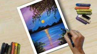 Easy OIL PASTEL Drawing For Beginners Step by Step.