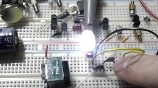 One inductor and one transistor light an LED