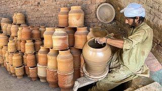 Incredible Process of Making Clay Pottery Primitive Earthenware Vessel | Pottery Making With Clay