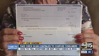 Fake check scam continues to confuse consumers