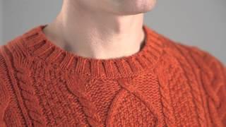 Hawick Knitwear Men's 100% Lambswool Chunky Cable Knit Pullover