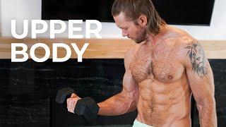 25 Min UPPER BODY WORKOUT with Dumbbells |  SHOULDERS, BACK, CHEST, BICEPS & TRICEPS