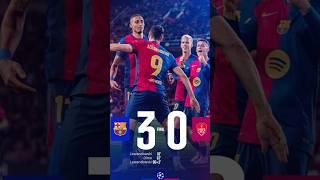 Fc barcelona won 3-0 in the CHAMPIONS LEAGUE