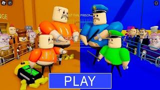 Prisoner Family Barry Vs Police Family in Barry's Prison Run Obby Walkthrough Roblox