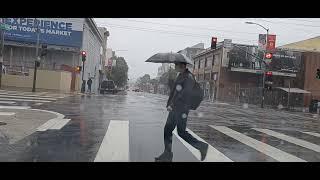 Polk St, hyde St, south of market, in the rain driving tour. San Francisco California, 1/4/23