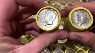 Insane Half Dollar Hunt- Over A Roll Of Silver Found!! Coin Roll Hunting Half Dollars!