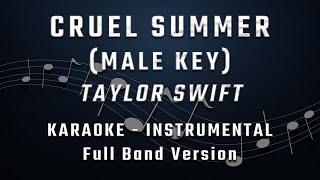 CRUEL SUMMER - MALE KEY - FULL BAND KARAOKE - INSTRUMENTAL - TAYLOR SWIFT/TEDDY SWIMS VERSION