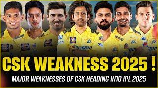 CSK’s BIGGEST WEAKNESSES for IPL 2025!  Can Dhoni’s Team Overcome Them?