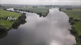 Von Dörverden über Verden an der Aller nach Eißel, immer am Fluss entlang.