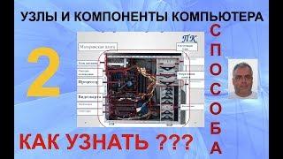 Как узнать из каких узлов состоит компьютер? Два простых способа определения компонентов компьютера