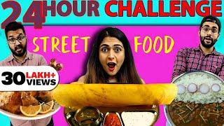  Eating Only STREET FOOD For 24 Hours Challenge 