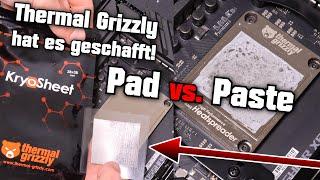 Thermal Grizzly hat es geschafft!  KryoSheet Pad vs. Paste RYZEN 7000 Delid AM5 Heatspreader Offset