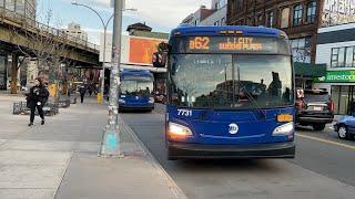 MTA B62 bus #7731 full ride from Washington Plaza to 28 St & Queens Plaza (last stop).