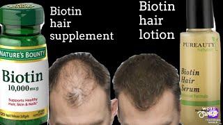 Use Daily See New Hair Grow Fast BIOTIN HAIR Growth SERUM vs BIOTIN HAIR SUPPLEMENT