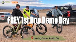 Frey 1st DOP Demo Day at Bootleg Canyon has concluded successfully. #freybike#bafang#emtb#freydop2.0