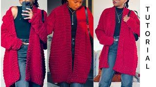 Easy  1 Row Repeat Crochet Cardigan / Suzette stitch / #crochet #crochet Cardigan