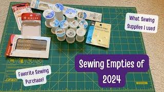 Sewing Empties of 2024 | Favorite Sewing Products of 2024 | Favorite Thread, Zippers, and Supplies