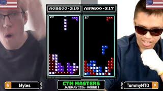 TWO HUNDRED POINTS?? Myles, Tommy | Jan '24 Rd 1 | Classic Tetris Monthly Masters