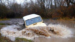 Что творит ПСИХ на УАЗЕ! Заруба против PRADO, НИВА на ШЕСНАРЕ, Land Rover Defender, НИВА БРОНТО.