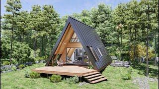 15평 A-FRAME HOUSE_다락이 있는 모듈러 주택_낭만적인 A프레임 세컨하우스