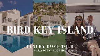 Bird Key Island home Tour for $ 7.5 million in Sarasota Florida!