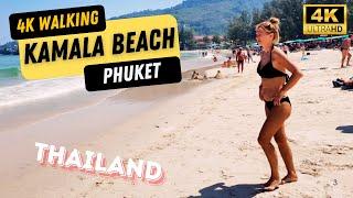 ️ Kamala Beach Phuket Thailand Sunny Day With Ocean View & Beautiful People. Treadmill Walk in 4K