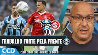 Grêmio 1 X 1 Inter: precisamos trabalhar muito