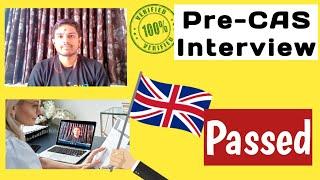 Pre-Cas Interview Questions And Answer #CAS #interview || UK University- 2024