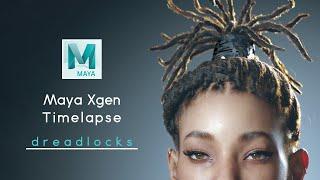 Maya Xgen Timelapse (Willow Smith's dreadlocks)