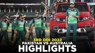 Highlights | Pakistan vs Australia | 3rd ODI 2022 | PCB | MM2K | #PAKvAUS | #SportsCentral