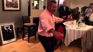 All Black legend Zinzan Brooke performs the Haka in Gloucester