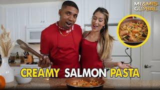 Salmon Pasta EP 9 | Mr And Mrs Global Cooking Show